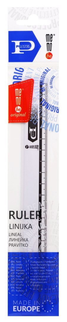 Memobe Linijka plastikowa Memobe 20cm (ML-104-00-01)