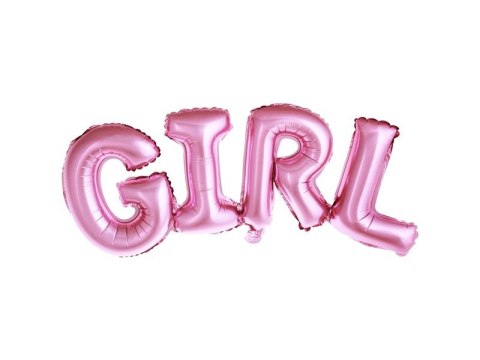 Partydeco Balon foliowy Partydeco różowy napis Girl 13cal (FB7M-081)