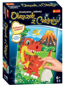 Ranok Creative Zestaw kreatywny dla dzieci Cekinowe obrazki dinozaur Trex Ranok Creative (9503007000)