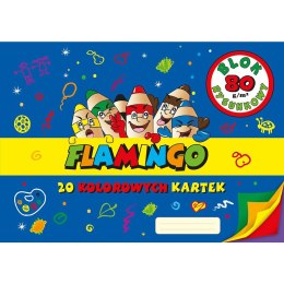 Flamingo Blok rysunkowy Flamingo kolorowy A3 20 kartek 80g/m?
