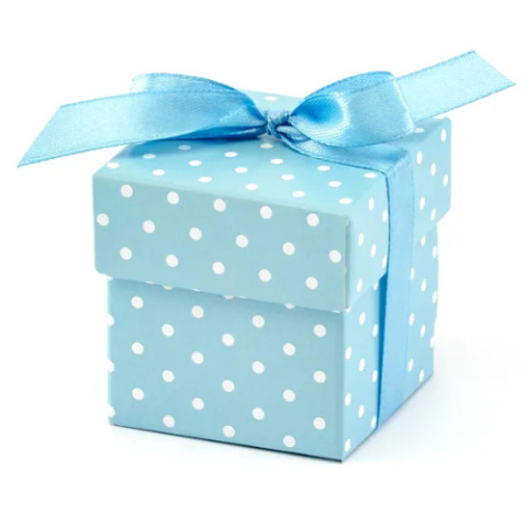 PUDEŁECZKA W KROPKI BŁĘKITNE 10SZT
