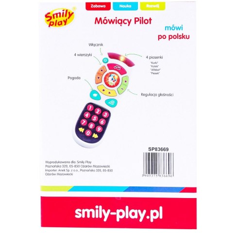 Smily Play Zabawka dźwiękowa Smily Play pilot tv z muzyką i światłem (SP83669) Smily Play Zabawka dźwiękowa Smily Play pilot tv z muzyką i światłem (SP83669)
