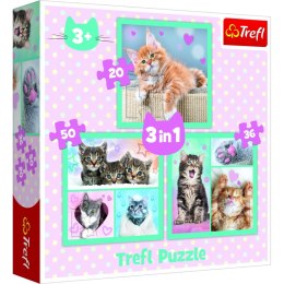 Trefl Puzzle Trefl Słodkie zwierzaki 3w1 el. (34862)