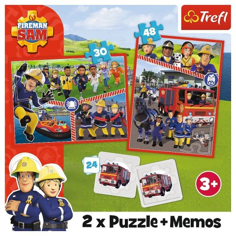Trefl Puzzle Trefl Strażak Sam 2w1 el. (93334) Trefl Puzzle Trefl Strażak Sam 2w1 el. (93334)
