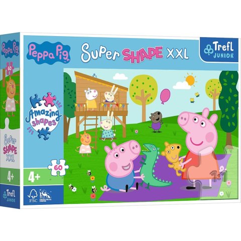 Trefl Puzzle Trefl Peppa Pig XXL Zabawy z braciszkiem 60 el. (50011)