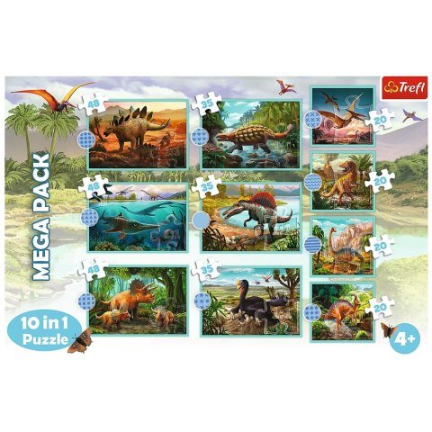 Trefl Puzzle Trefl W świecie Dinozaurów 10w1 el. (90390)