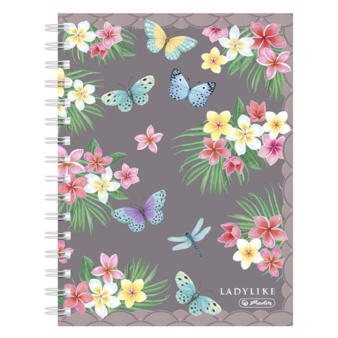 Herlitz Kołozeszyt (kołobrulion) Herlitz LadyLike Butterflies A5 100k. krata (50044207)