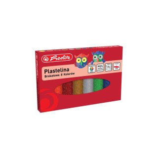 Herlitz Plastelina Herlitz 8 kol. brokatowa 9589003 mix (300023221)