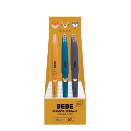 Bebe Długopis wymazywalny Bebe BB Friends Boys ze skuwką 5902277331847 niebieski 0,7mm (profilowany)