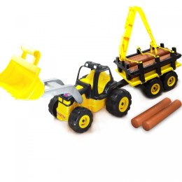 Leszko Traktor z drewnem i łyżką 80cm Leszko