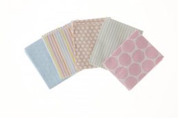 Papiermania Zestaw dekoracyjny Papiermania zestaw tkanin bawełnianych capsule spots & stripes pastels 5szt (pma-358400)
