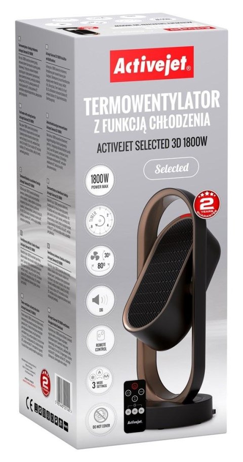 Activejet Termowentylator Activejet z funkcją chłodzenia Selected 3D 1800W (AGDACJTER0001)