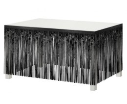 Godan Dekoracja na brzeg stołu B&C, frędzle, czarna, 80x300 cm Godan (SH-DFCZ)