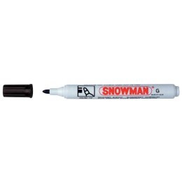Snowman Marker permanentny Snowman, czarny okrągła końcówka