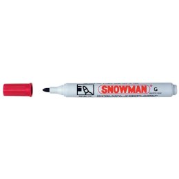 Snowman Marker permanentny Snowman, czerwony okrągła końcówka (G-02)