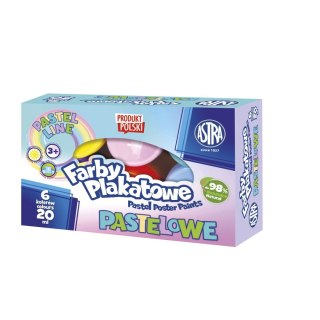 Astra Farby plakatowe Astra pastelowe kolor: mix 20ml 6 kolor. (301123042)