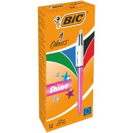 Bic Długopis wielofunkcyjny standardowy Bic 4 Colours SHINE różowy mix 1,0mm (982875)