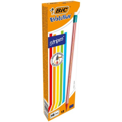 Bic Ołówek Bic Evolutiom Stripes HB (8960342) Bic Ołówek Bic Evolutiom Stripes HB (8960342)