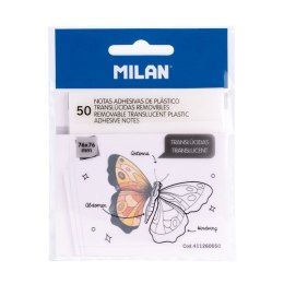 Milan Karteczki samoprzylepne przezroczyste MILAN FLUO 76 x 76 mm, 50 szt.(411260050)