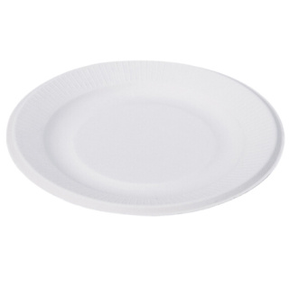 Talerz z trzciny cukrowej żebrowany 210 mm / 50 sztuk