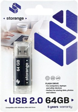 Storange Pendrive Storange Black 64GB (STORANPEN64GBBK2.0)