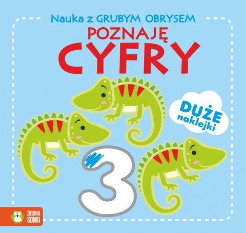 Zielona Sowa Książeczka edukacyjna Zielona Sowa Nauka z grubym obrysem. Poznaję cyfry