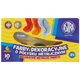 Astra Farby plakatowe Astra metaliczne kolor: mix 10ml 6 kolor. (83411900)