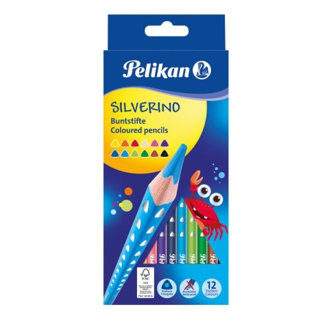 Pelikan Kredki ołówkowe Pelikan Silverino 700634 12 kol. (100401597)