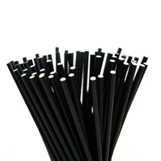 Słomki papierowe czarne 100szt.