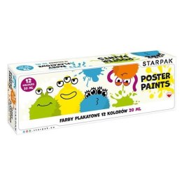 Starpak Farby plakatowe Starpak MONSTER kolor: mix 20ml 12 kolor. (514282)