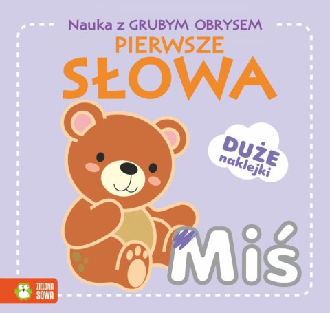 Zielona Sowa Książeczka edukacyjna Nauka z grubym obrysem. Pierwsze słowa Zielona Sowa