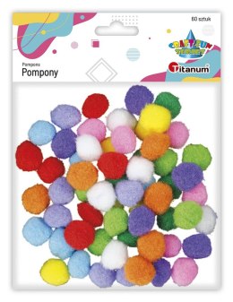 Titanum Pompony Titanum Craft-Fun Series Pastelowe poliestrowe mix 60 szt (20TH1020-13)