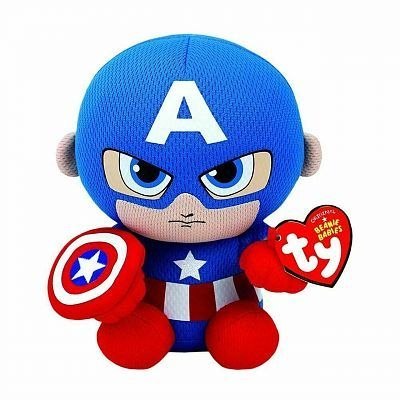 Ty Pluszak Beanie Babies Marvel Kapitan Ameryka [mm:] 150 Ty (TY41189)