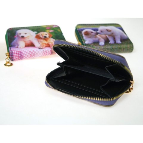 Adar Portfel zapinany na zamek, 10x6cm, pieski mix Adar (556454)