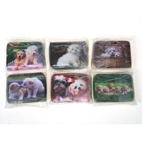 Adar Portfel zapinany na zamek, 10x6cm, pieski mix Adar (556454)