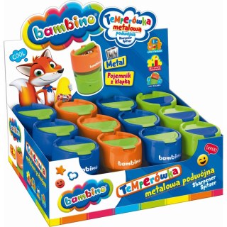 Bambino Temperówka Bambino MINI ZOO 2w1 mix plastik (5903235649776)