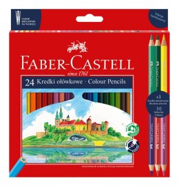 Faber Castell Kredki ołówkowe Faber Castell dwustronne Wawel 24+3 kol. (201481 FC)