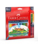 Faber Castell Kredki ołówkowe Faber Castell dwustronne Wawel 24+3 kol. (201481 FC)