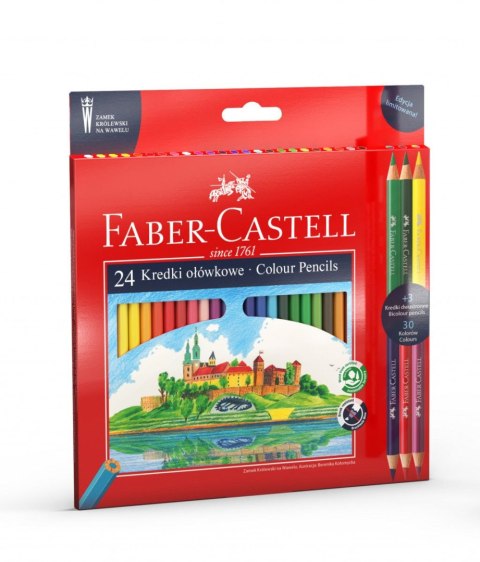 Faber Castell Kredki ołówkowe Faber Castell dwustronne Wawel 24+3 kol. (201481 FC) Faber Castell Kredki ołówkowe Faber Castell dwustronne Wawel 24+3 kol. (201481 FC)