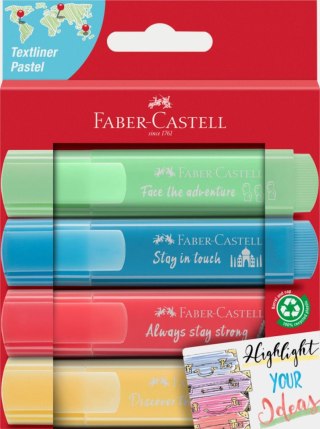 Faber Castell Zakreślacz Faber Castell Pastelowy 4 kol., mix 1,0-5,0mm (254625 FC)