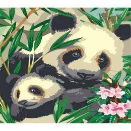 Norimpex Zestaw kreatywny Norimpex malowanie po numerach - pandy 40x50cm (NO-1008947)