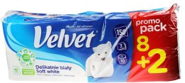 Velvet Papier toaletowy Velvet Delikatnie Biały XXL kolor: biały 8+2 szt