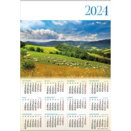 Lucrum Kalendarz ścienny Lucrum POLANA plakatowy 607mm x 880mm (PL04)