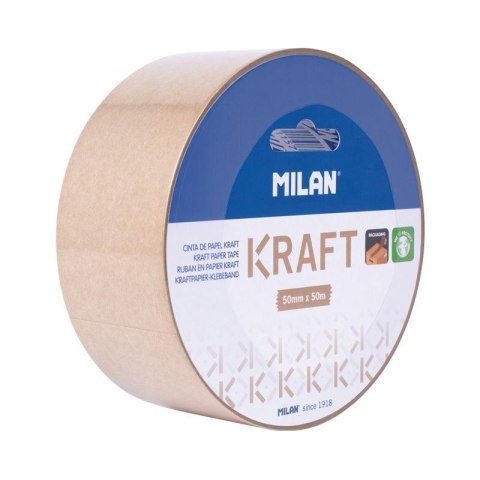 Milan Taśma pakowa Milan papierowa Kraft 50mm brązowa 50m (34661)