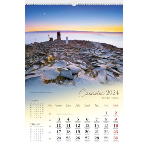 Lucrum Kalendarz ścienny Lucrum MAGICZNA POLSKA 13-planszowe 2024 320mm x 470mm (RW02)