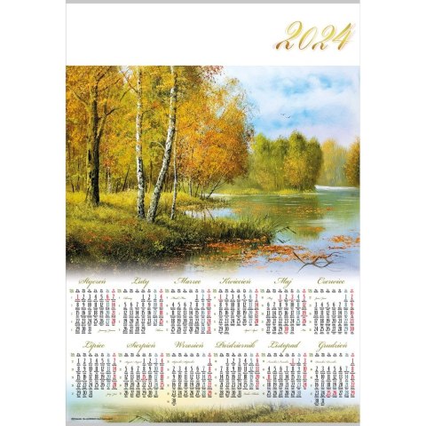 Lucrum Kalendarz ścienny Lucrum ROZLEWISKO plakatowy 607mm x 880mm (PL09)