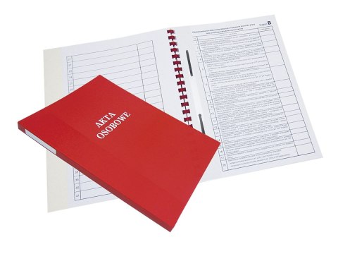Warta Teczka do akt osobowych zadrukowana ABCD A4 czerwone papier Warta (021824-339-082)