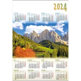 Lucrum Kalendarz ścienny Lucrum DOLOMITY plakatowy 607mm x 880mm (PL08)