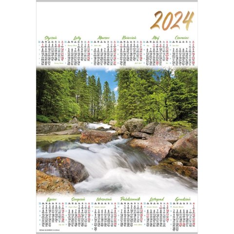 Lucrum Kalendarz ścienny Lucrum KASKADA plakatowy 607mm x 880mm (PL06)