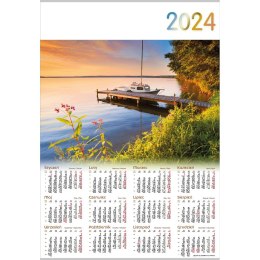 Lucrum Kalendarz ścienny Lucrum ŁÓDKA plakatowy 607mm x 880mm (PL05)